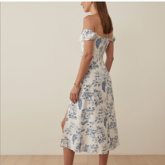 Reformation - Bridgton 100% Linen Dress In Corsica Size 2 - Picture 2 of 14